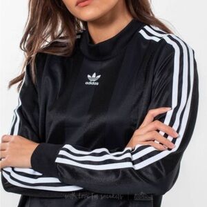 Adidas Women's Black Jersey with White Stripes